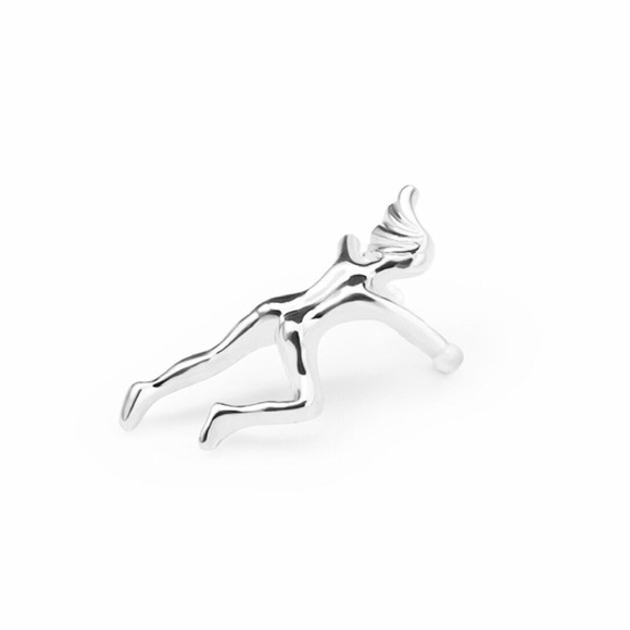 Creative Punk Cute Gymnast 3D Climbing Little Man Ear Clip - Picture 3 of 7